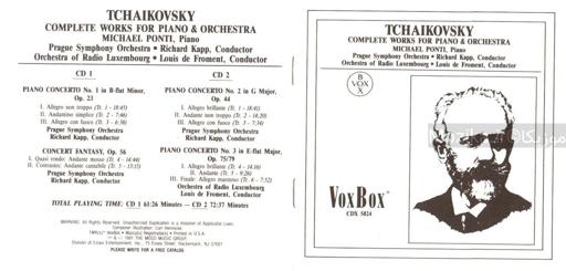 Tchaikovsky - Complete Works for Piano & Orchestra [CD#1]