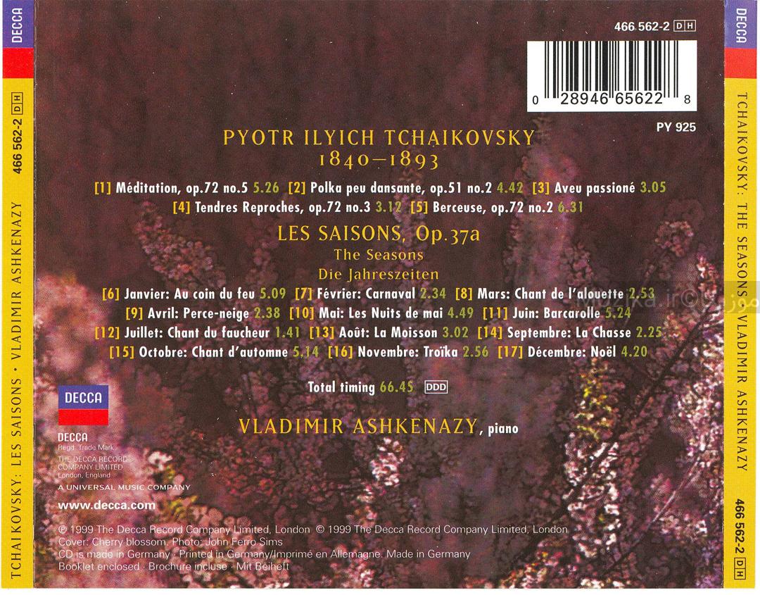 Tchaikovsky - The Seasons, Plus