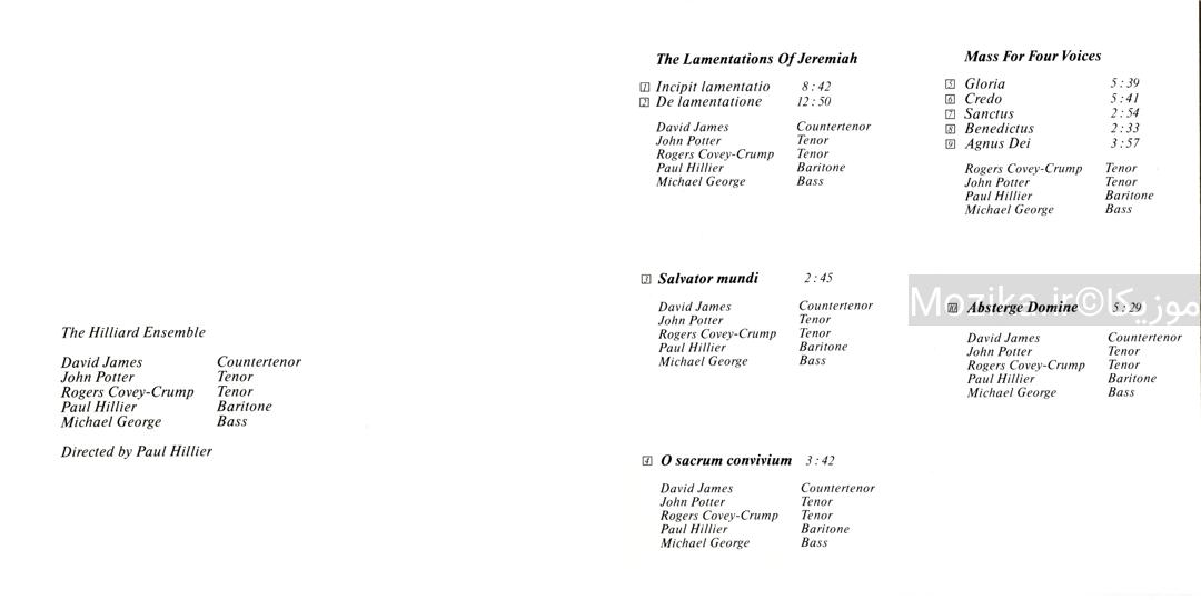 Thomas Tallis - The Lamentations Of Jeremiah