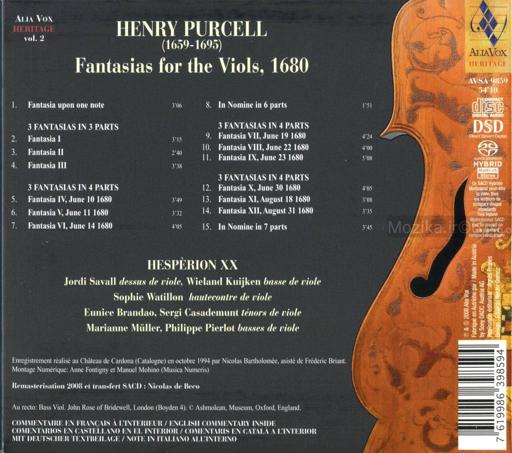 Purcell, Henry - Fantasias for the Viols