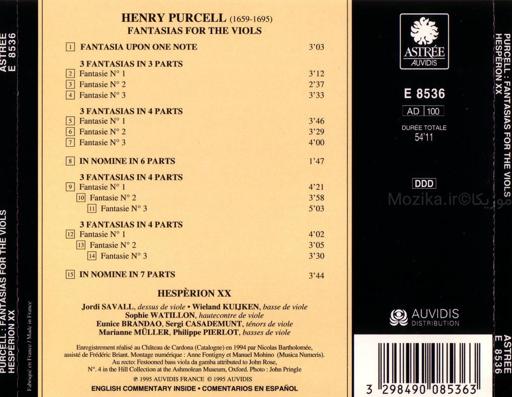 Purcell, Henry - Fantasias for the Viols