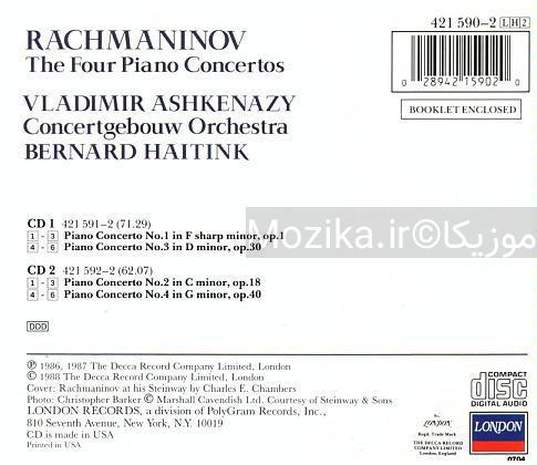 Rachmaninov - The Four Piano Concertos (Vladimir Ashkenazy, Bernard Haitink, Concertgebouw Orchestra) [CD#1]