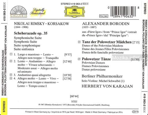Rimsky Korsakow - Scheherazade & Alexander Borodin - Polowetzer Tanze (Karajan)