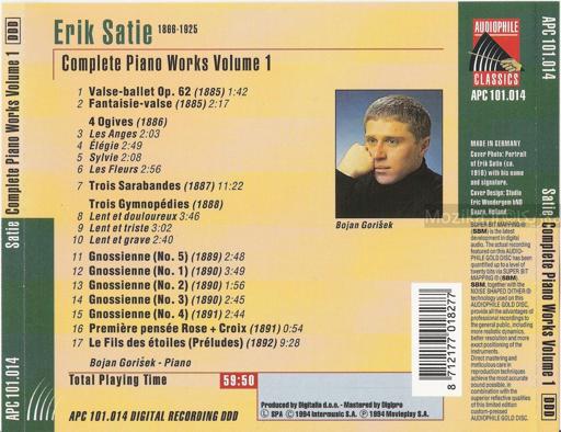 Erik Satie - Complete Piano Works Vol. 01 (1994)