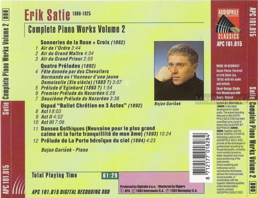 Erik Satie - Complete Piano Works Vol. 02 (1994)