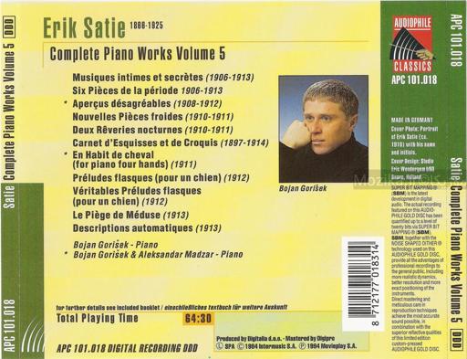 Erik Satie - Complete Piano Works Vol. 05 (1994)