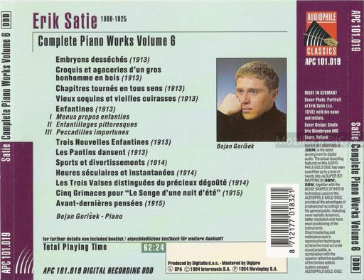 Erik Satie - Complete Piano Works Vol. 06 (1994)