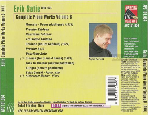 Erik Satie - Complete Piano Works Vol. 08 (1995)
