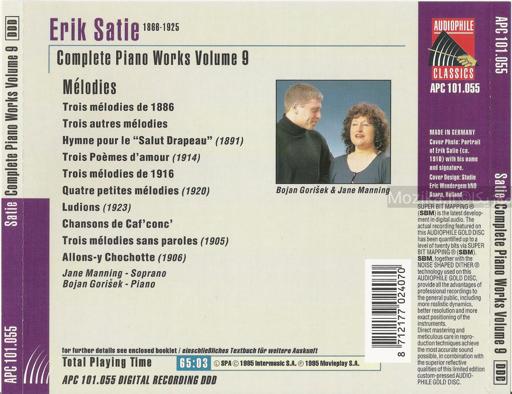 Erik Satie - Complete Piano Works Vol. 09 (1995)