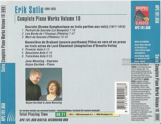 Erik Satie - Complete Piano Works Vol. 10 (1995)