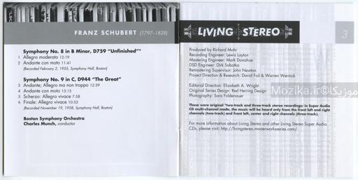 Schubert - Symphonies 8, 9 (Munch, Boston Symphony)