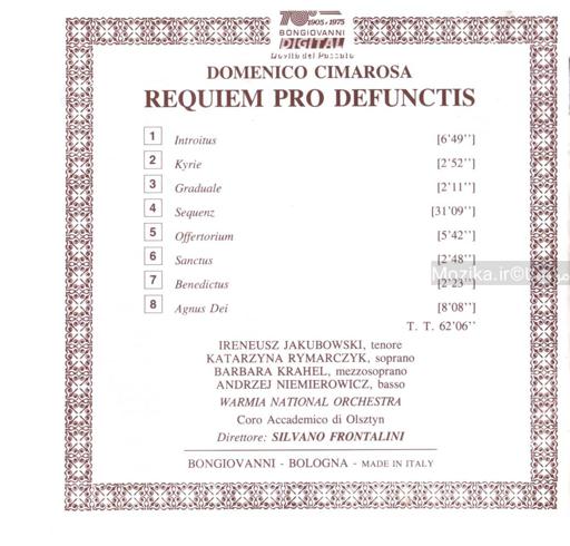 Cimarosa - Requiem pro defunctis (Frontalini)