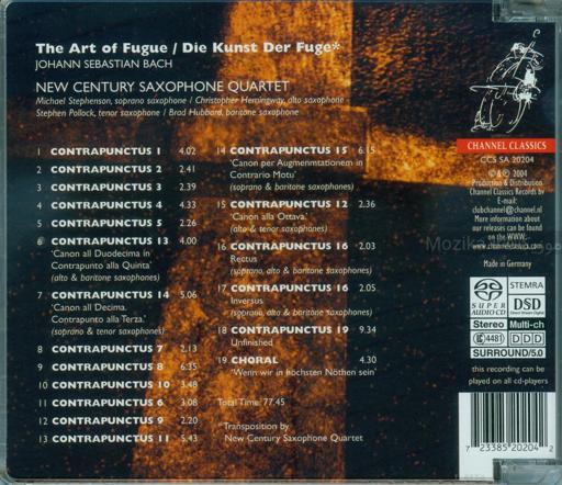 Bach - The Art of Fugue