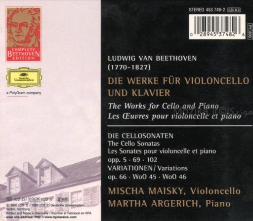 Complete Beethoven Edition v08CD02 - Cello Sonatas