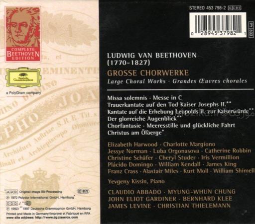 Complete Beethoven Edition v19CD03 - Large Choral Works