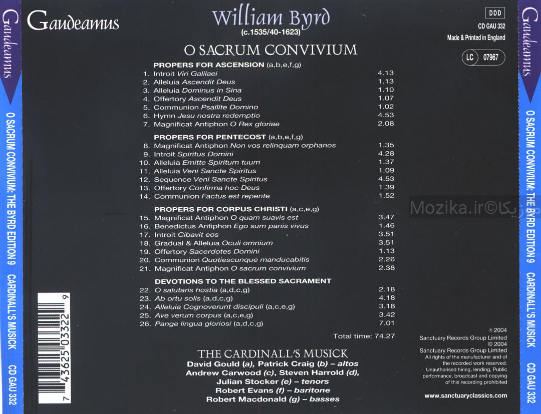 Byrd - Propers for Ascension, Pentecost & Corpus Christ