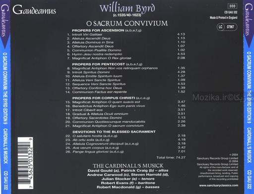 Byrd - Propers for Ascension, Pentecost & Corpus Christ