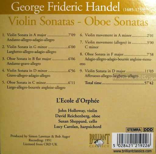 Handel - Complete Chamber Music - L'Ecole d'Orphée [CD#2]