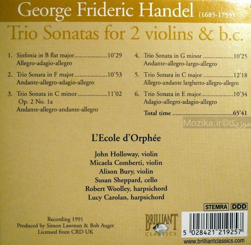 Handel - Complete Chamber Music - L'Ecole d'Orphée [CD#5]