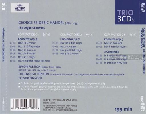 Handel - Complete Organ Concertos (Pinnock) [CD#1]