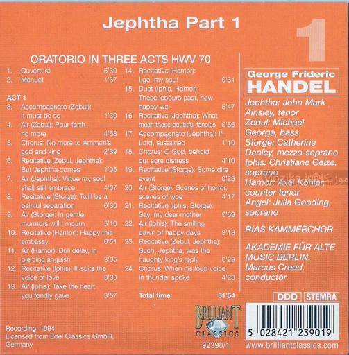 Handel - Jephta Passion [CD#1]
