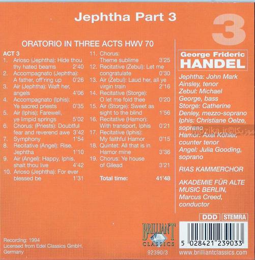 Handel - Jephta Passion [CD#3]