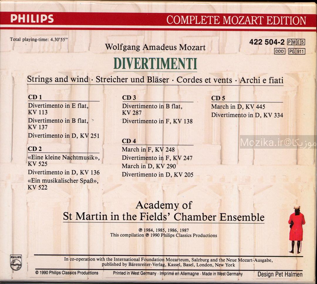 Complete Mozart Edition - v04CD05 Divertimenti (St Martin in the Field's Chamber Ensemble)