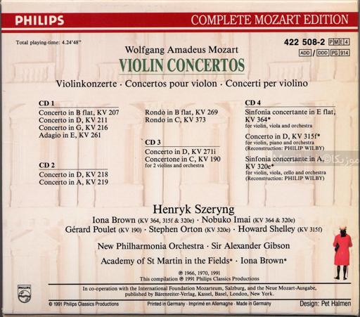 Complete Mozart Edition - v08CD01 Violin Concertos (Szeryng, Gibson a.o.)