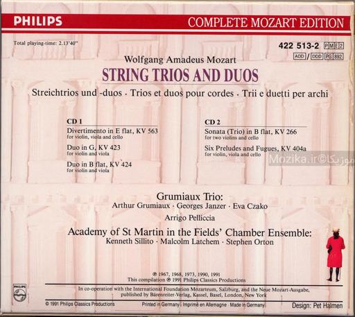 Complete Mozart Edition - v13CD01 String duos and trios (Grumiaux trio a.o.)
