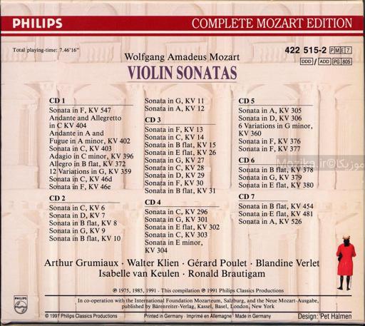 Complete Mozart Edition - v15CD05 Violin Sonatas (Grumiaux a.o.)