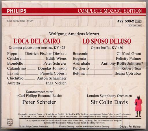 Complete Mozart Edition - v39CD01 L'oca del Cairo & Lo sposo deluso