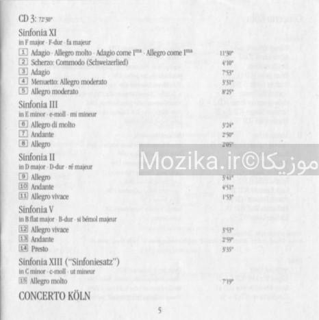 Mendelssohn - Complete String Symphonies (Köln) (Disk 3) Nos. 2,3, 5, 11 & 13