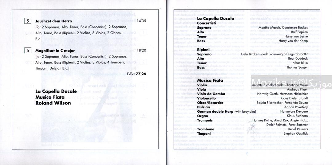 Pachelbel - Easter Cantatas (La Capella Ducale, Musica Fiata, R.Wilson)